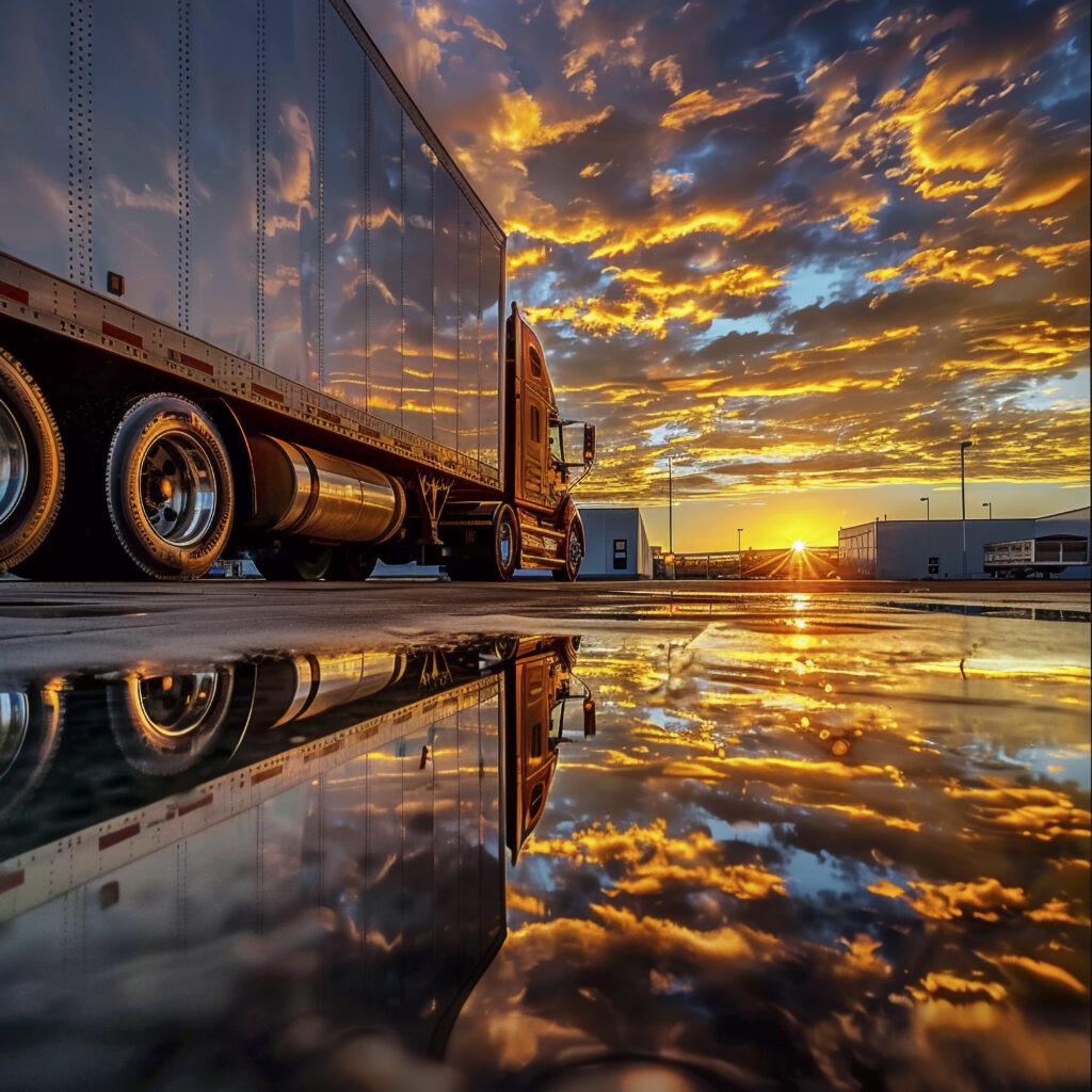 scene with photorealistic logistics operations proceedings