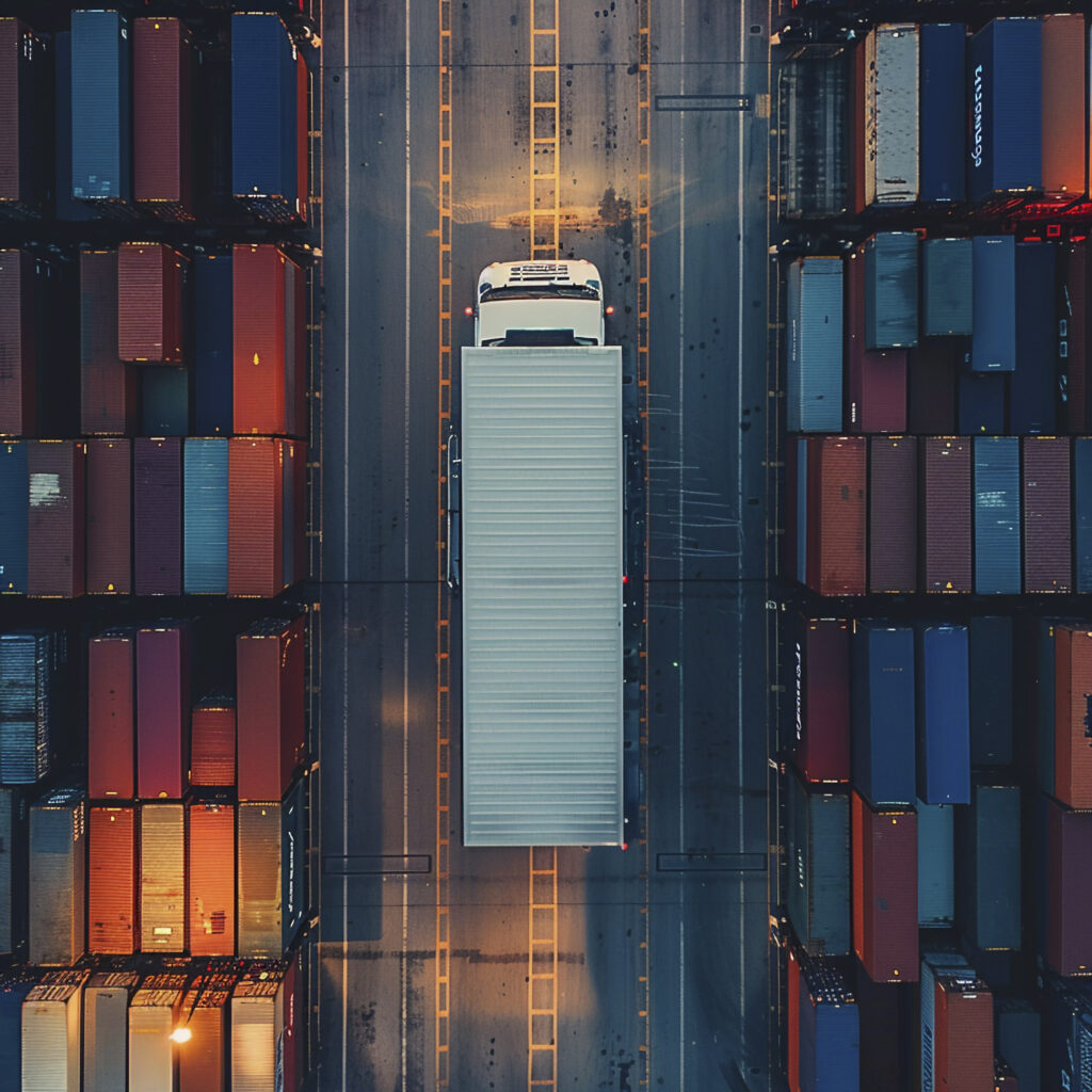 truck logistics operation dusk (1)